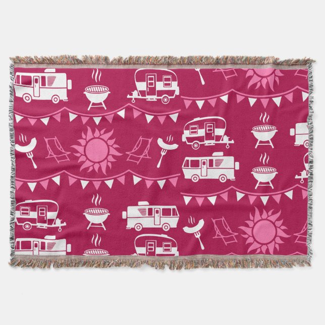 Caravan Camping Home Decor Filt (Framsidan)