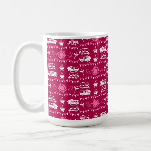 Caravan Camping Home Decor Kaffemugg (Vänster)
