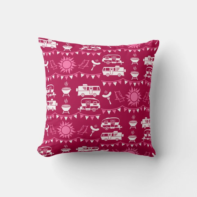 Caravan Camping Home Decor Kudde (Framsida)