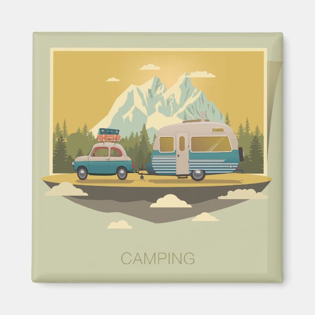 Caravan Camping Magnet (Framsidan)