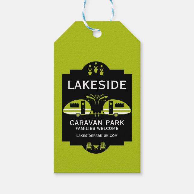 Caravan Campsite Promotion Presentetikett (Framsidan)