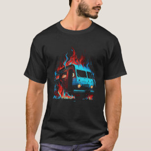 Caravan Flames Camper Retro Camping Carava T Shirt