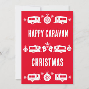 Caravan God Jul Camping Julkort