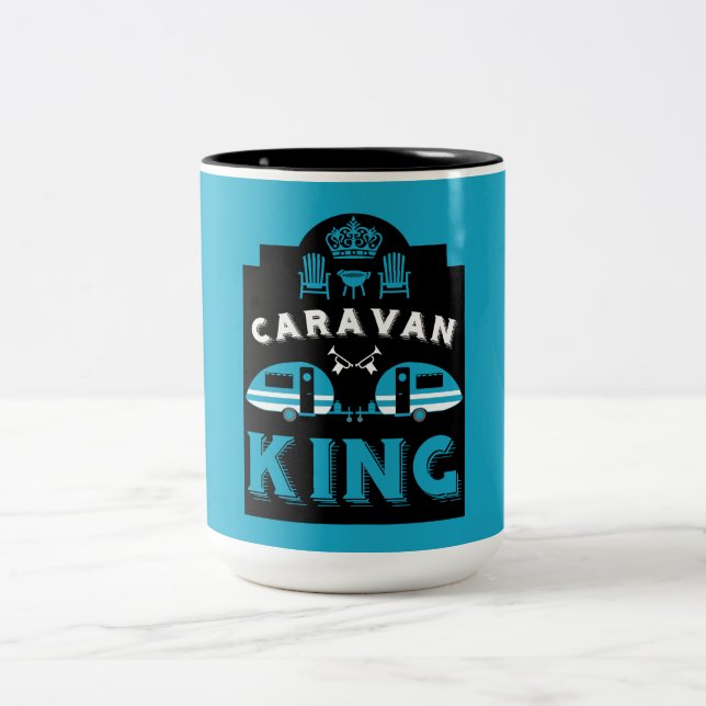 Caravan Kung-gåvor till Campers Två-Tonad Mugg (Center)