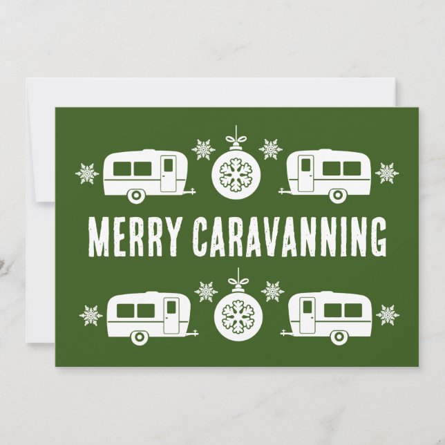 Caravan Lycklig jul Camping Julkort (Framsida)