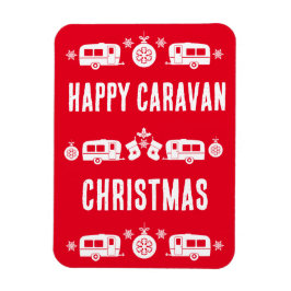 Caravan Lycklig jul Camping Magnet
