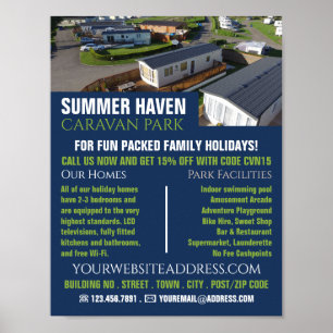 Caravan Park, Helgdag Park Advertising Poster