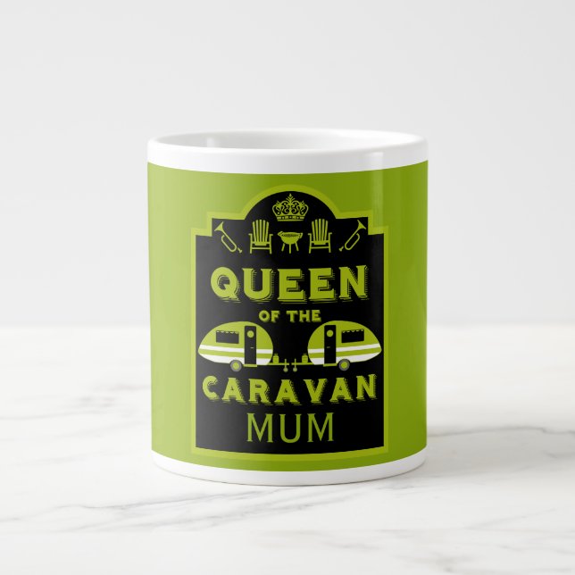 Caravans drottning jumbo mugg (Framsidan)