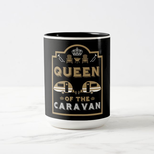 Caravans drottning Två-Tonad mugg (Center)