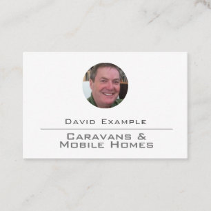 Caravans & Mobile Homes with Photo of Holder Visitkort