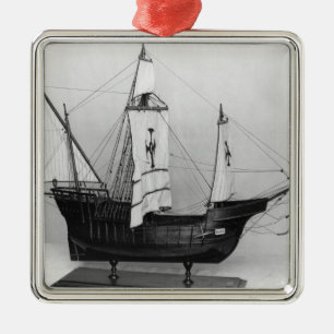 Caravel av Christopher Columbus Julgransprydnad Metall