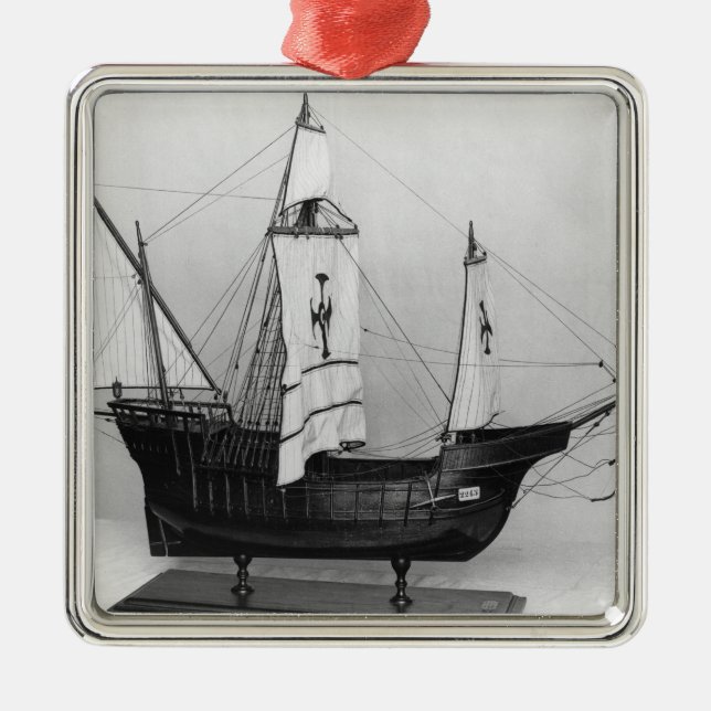 Caravel av Christopher Columbus Julgransprydnad Metall (Framsidan)