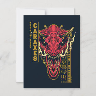 Caraxes Head Year of the Dragon   恭 喜 發 財 Anteckningskort