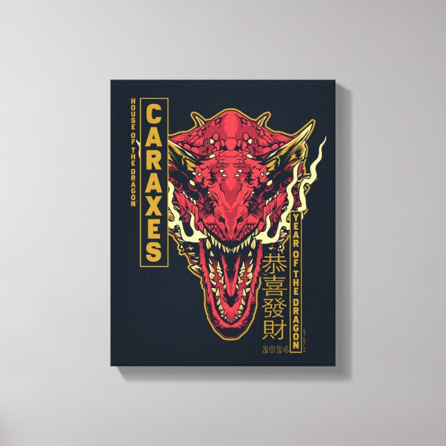 Caraxes Head Year of the Dragon | 恭 喜 發 財 Canvastryck (Framsida)