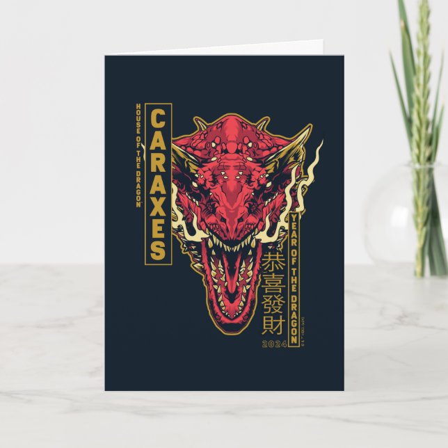 Caraxes Head Year of the Dragon | 恭 喜 發 財 Kort (Framsida)