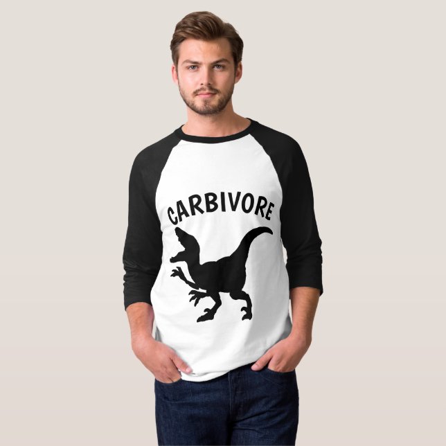CARBIVORE CARB ÄLSKARE Dinosaur T-Shirts (Hel framsida)
