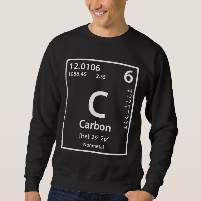 Carbon Element (white) Lång Ärmad Tröja (Framsida)