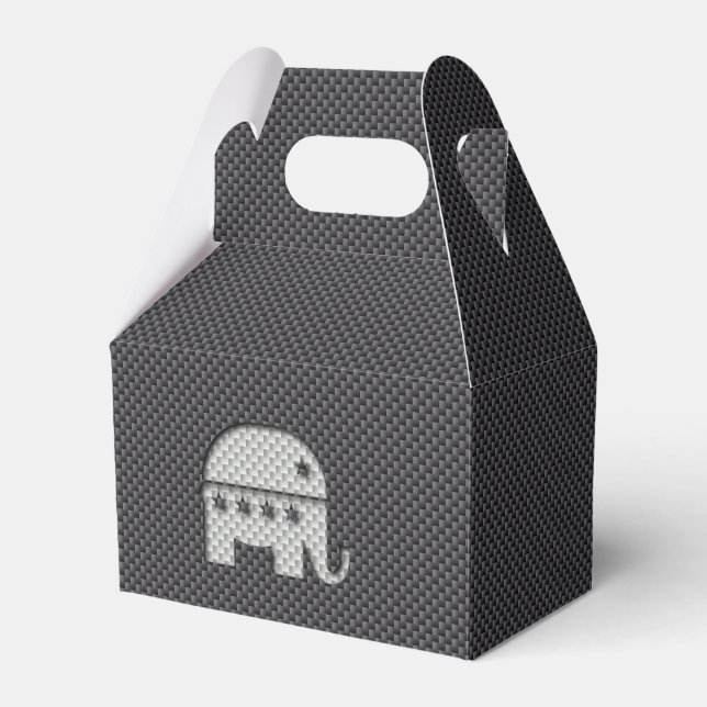 Carbon Fiber Elephant Republican Party symbol Presentaskar (Framsidan Sidan)