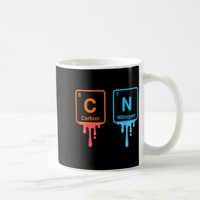 Carbon Nitrogen Science Design Fun Chemistry Lover Kaffemugg (Höger)