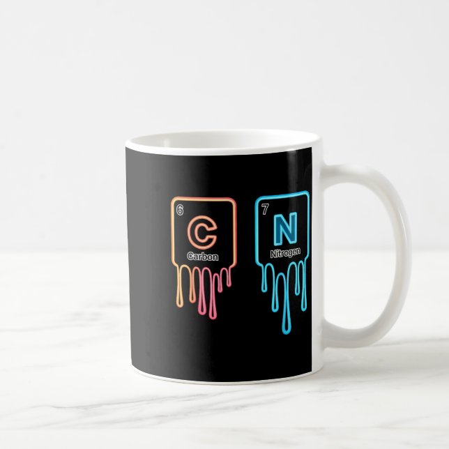 Carbon Nitrogen Science Design Fun Chemistry Lover Kaffemugg (Höger)