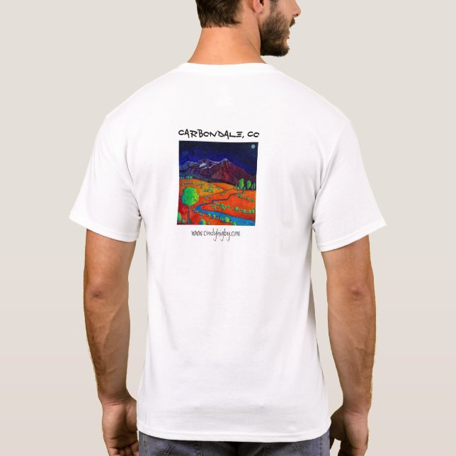 Carbondale, CO Lycklig Hippie T-shirt (Baksida)