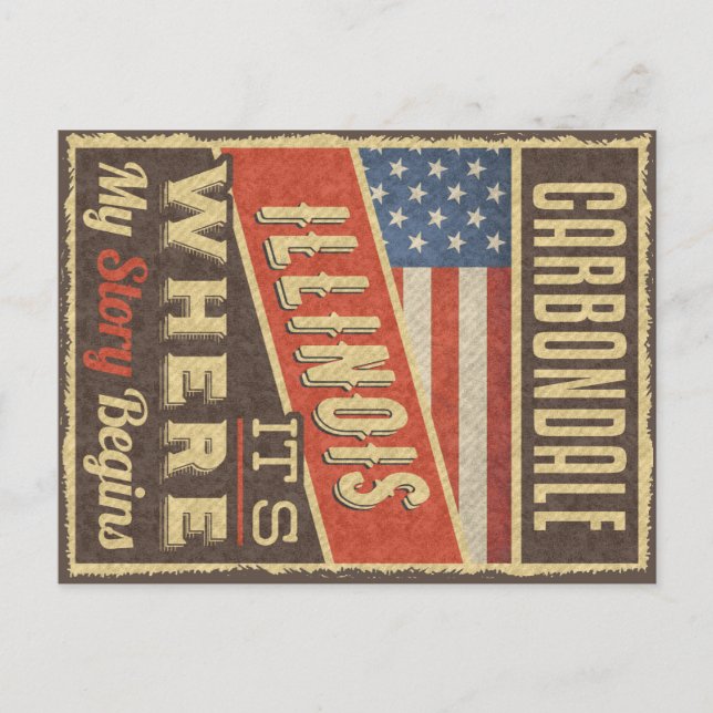 Carbondale Illinois Vykort (Framsida)