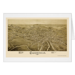 Carbondale panorama- karta för PA - 1890 Hälsningskort