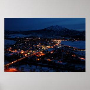 Carbondale vinter natt poster
