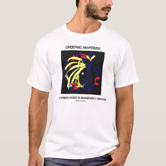 Carbonic Anhydrase (Biochemistryenzymet) T-shirt (Framsida)