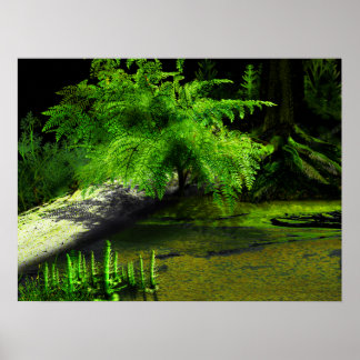 Carboniferös Fern Poster