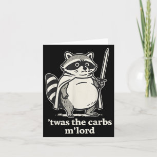 Carbs Mlord Raccoon Meme Graphic Kort