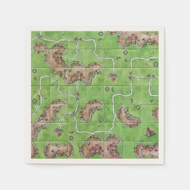 Carcassone Board Napkins Pappersservett (Framsidan)