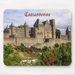 Carcassonne fästning i frankriken musmatta