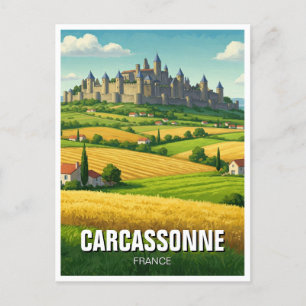 Carcassonne Frankrike Travel Vykort