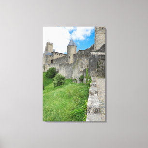 Carcassonne med stadsmur canvastryck