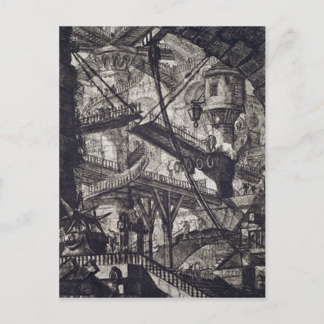 Carceri VII, 1760 Vykort (Framsida)