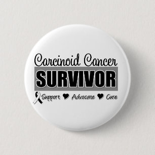 Carcinoid canceröverlevandeemblem knapp