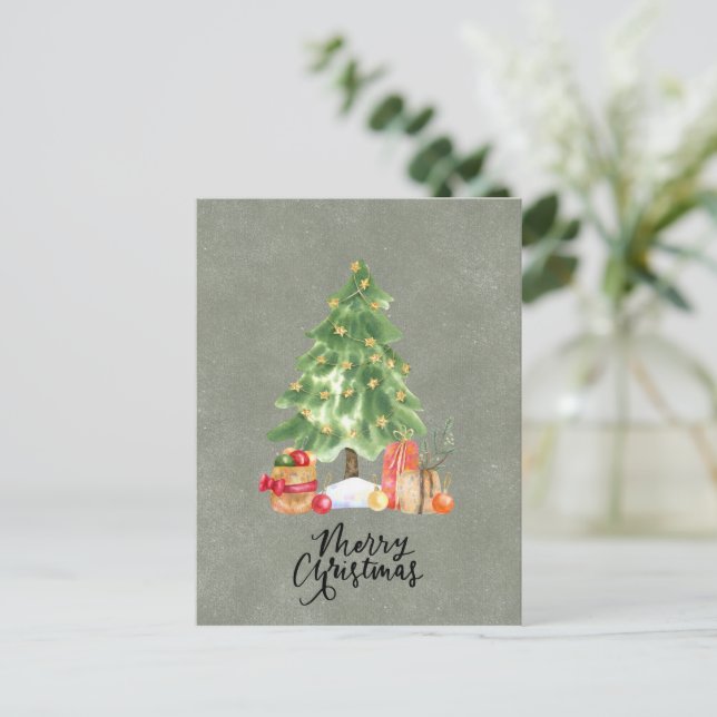 Card (10,8 x 14,2 cm) - Merry Christmas Vykort (Stående Fram)