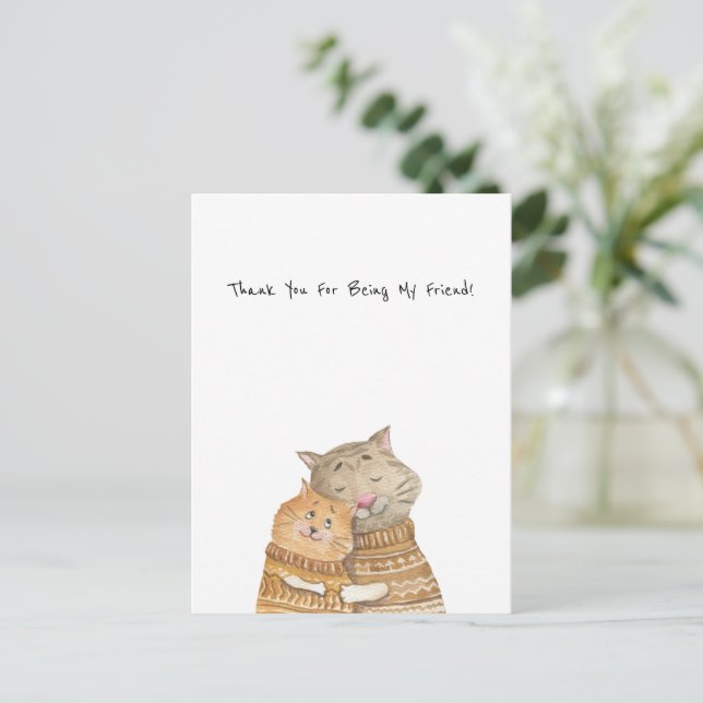 Card (10,8 x 14,2 cm) - Thank You! Vykort (Stående Fram)