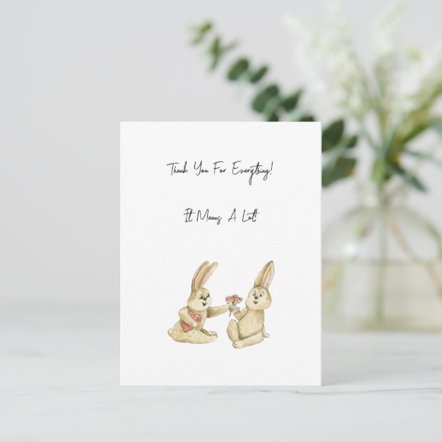 Card (10,8 x 14,2 cm) - Thank You! Vykort (Stående Fram)