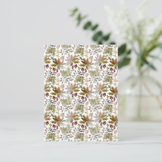 Card (10,8 x 14,2 cm) - Winter Pattern Vykort (Stående Fram)