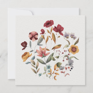 Card (13,3x13,3cm) - Flowers Kort