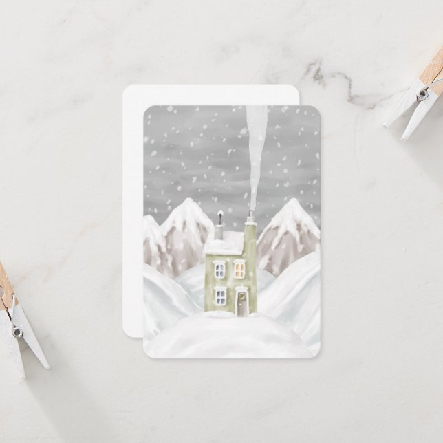 Card (8,9 x 12,7 cm) - Winter Scene (Fram/Back In Situ)