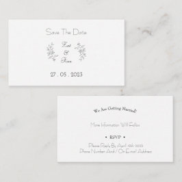 Card (8,9 x 5,1 cm) - Save The Date Anteckningskort