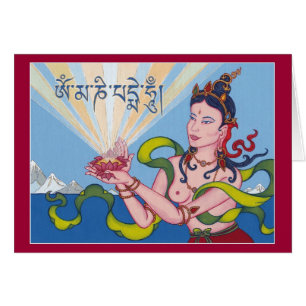 CARD den erbjudande gudinnan (Dakini) - med Hälsningskort