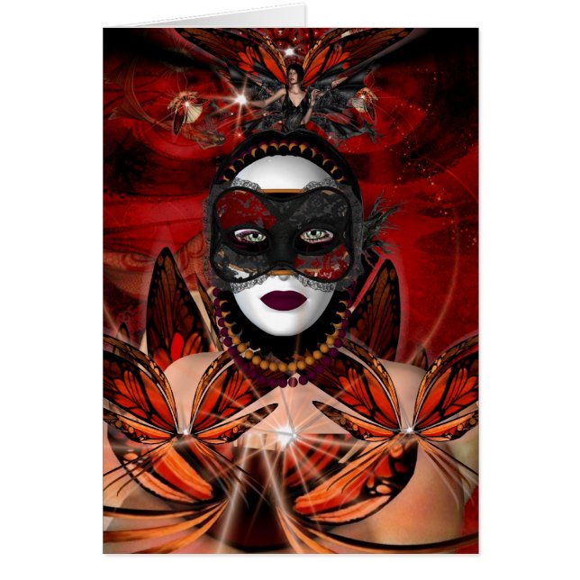 Card Fantasy Art Butterfly Queen Hälsningskort (Framsidan)
