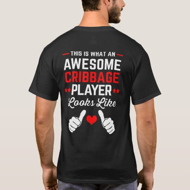 Card Game Cribbage T Shirt (Baksida)