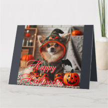 Card Halloween lite hund