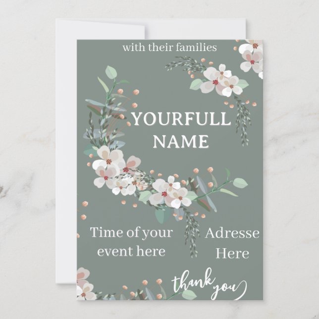 card Invitation Inbjudningar (Framsida)