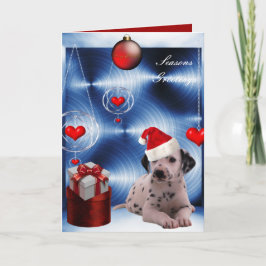 Card jul Dalformation Puppy Hund Helgkort